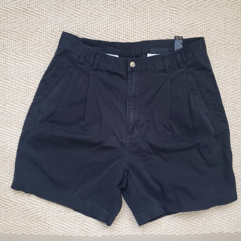 Greg Norman 100% Cotton Black shorts sz 34